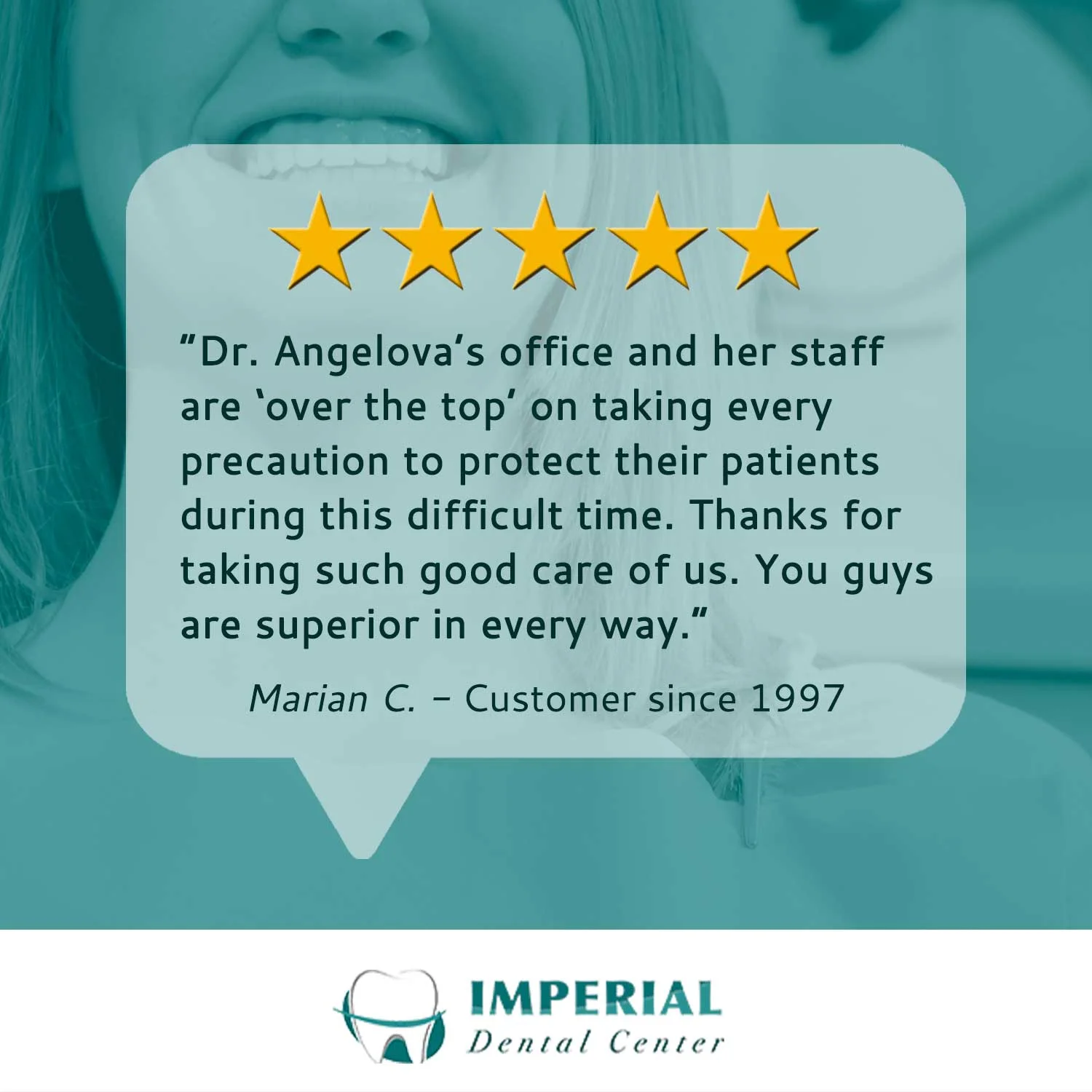 Imperial Dental Center Sugar Land Covid Testimonial